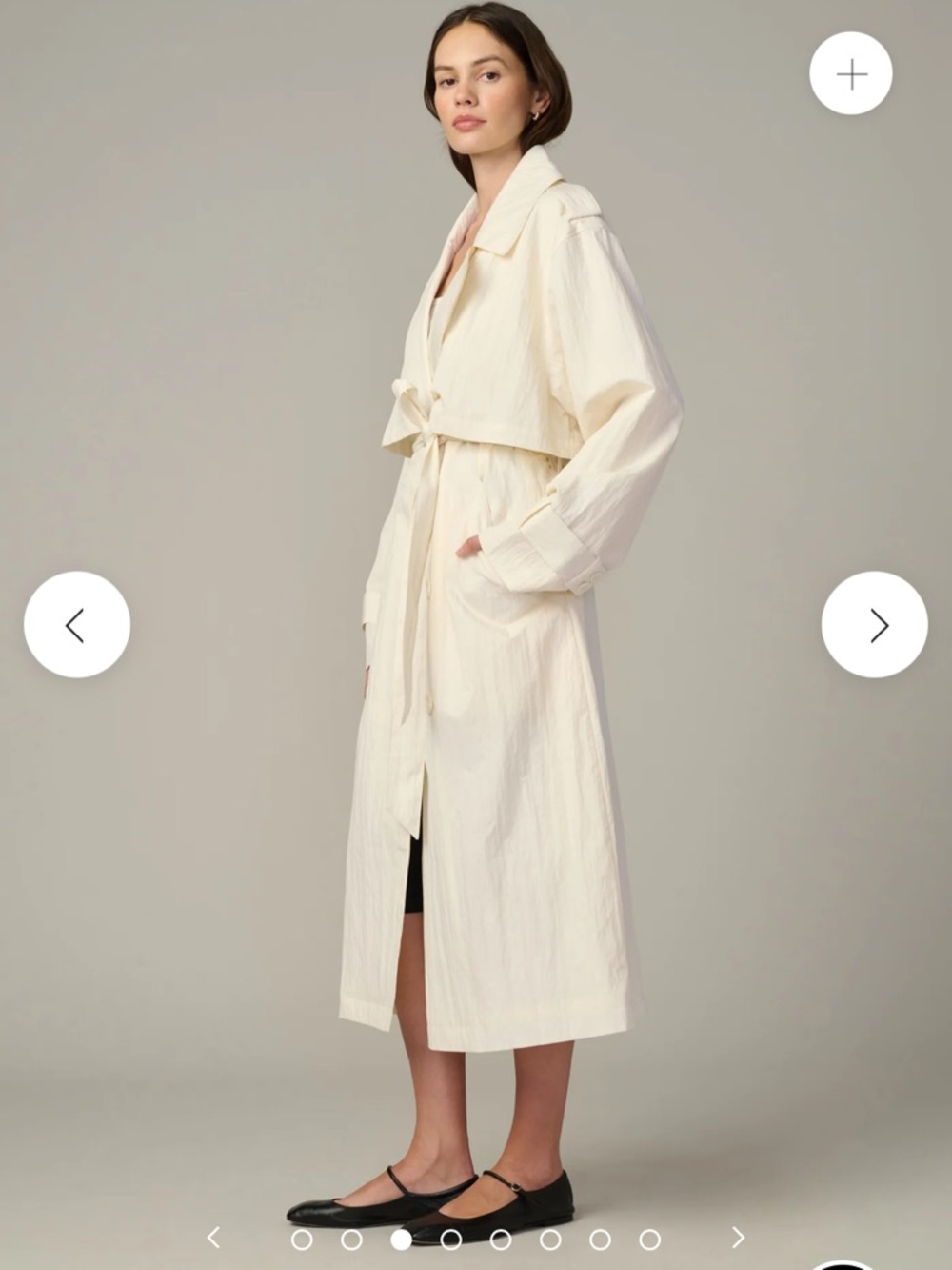 Joe’s Jeans The Elizabeth Trench Coat in Panna Cotta Cream Size S - Picture 3 of 11